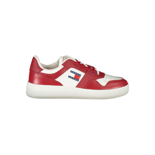 Tommy Hilfiger Pink Leather Men Sneaker Tommy Hilfiger