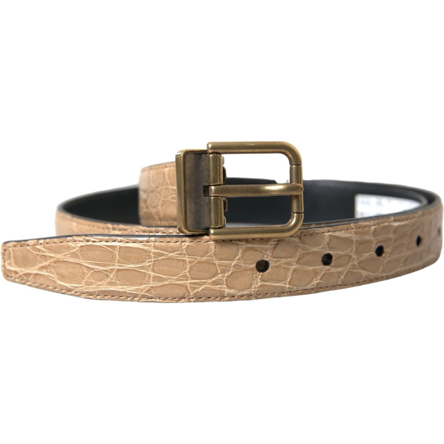 Dolce & Gabbana Elegant Beige Leather Belt Dolce & Gabbana