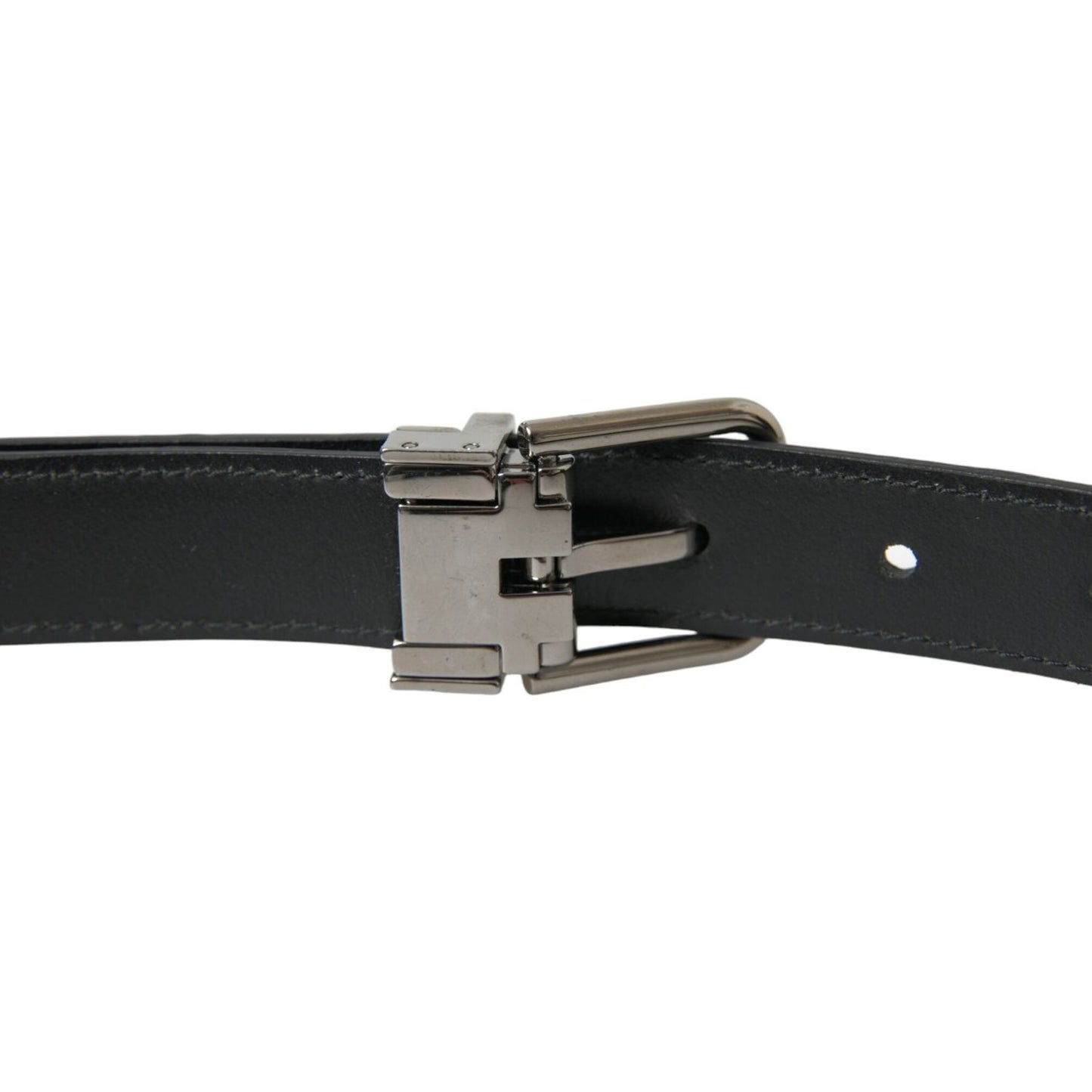 Dolce & Gabbana Elegant Leather Belt with Metal Buckle Dolce & Gabbana