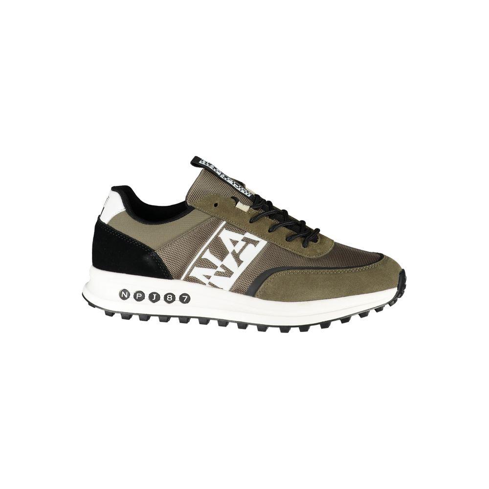 Napapijri Trendy Green Laced Sports Sneakers Napapijri