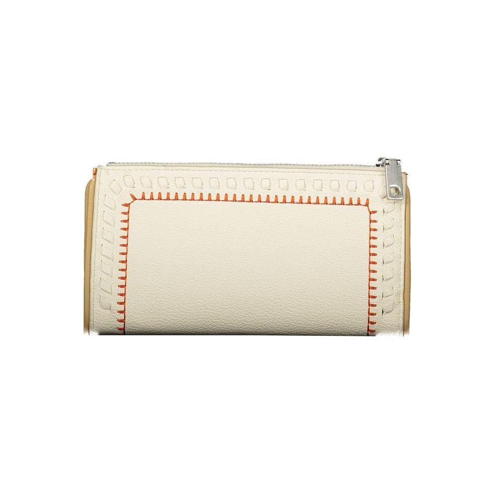 Desigual Chic Dual-Compartment White Wallet Desigual