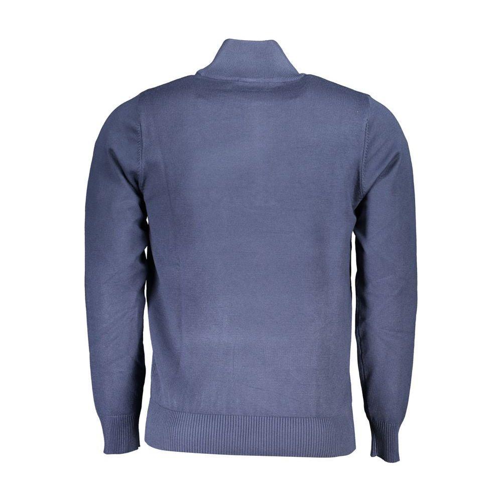 U.S. Grand Polo Elegant Blue Half-Zip Sweater U.S. Grand Polo