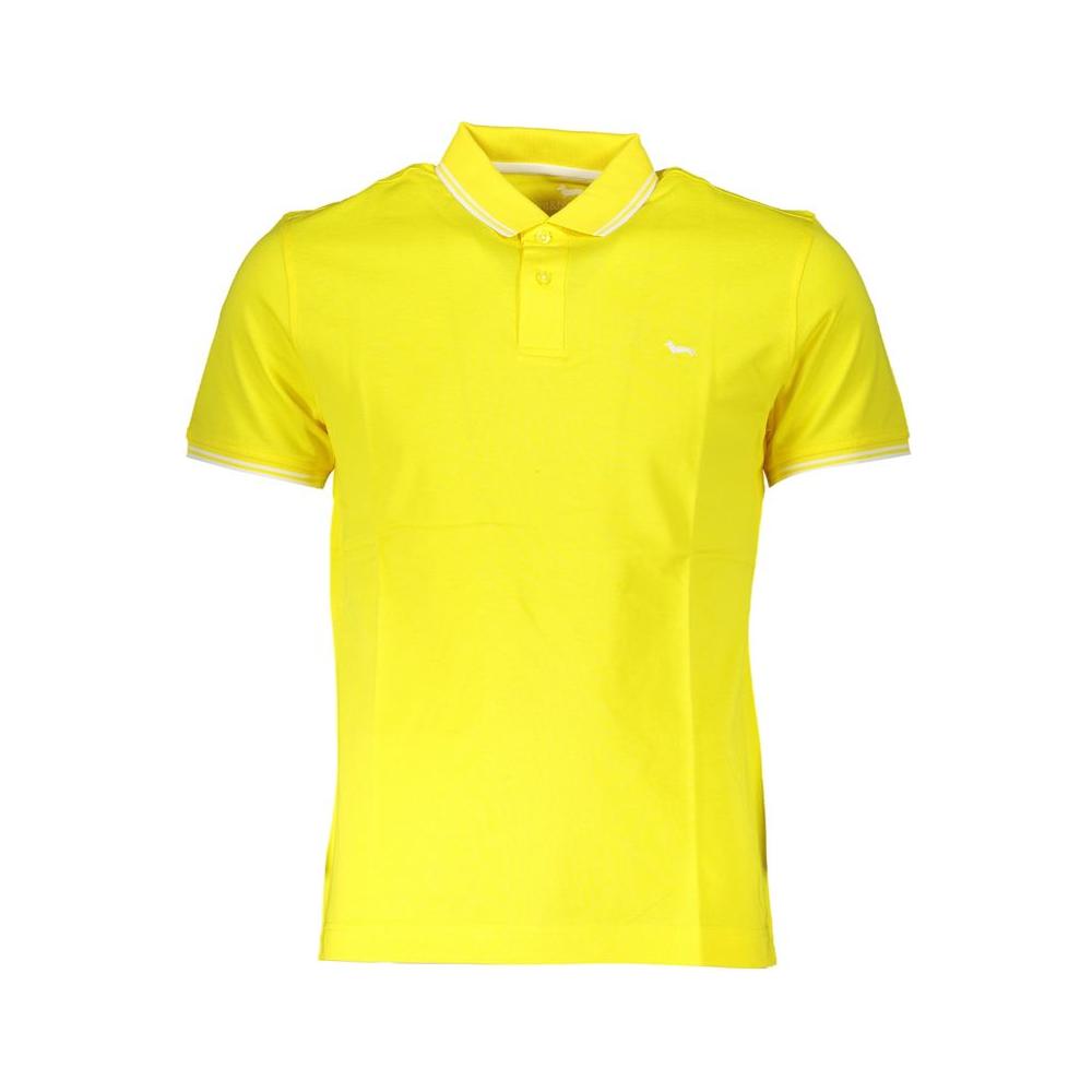 Harmont & Blaine Elegant Yellow Cotton Polo with Contrast Details Harmont & Blaine