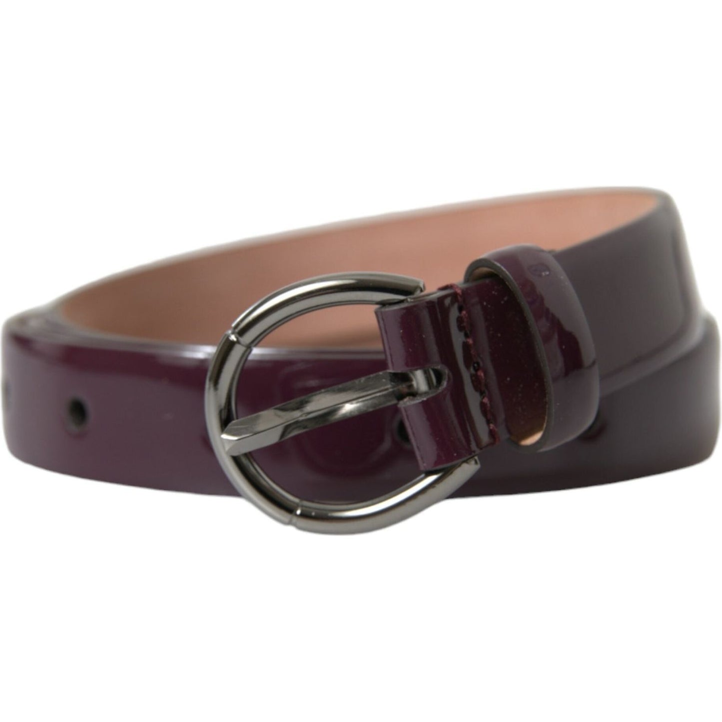 Dolce & Gabbana Elegant Maroon Leather Waist Belt Dolce & Gabbana