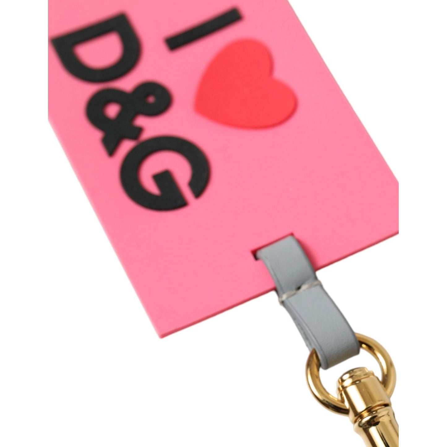 Dolce & Gabbana Chic Trifold Gold & Pink Key Holder Case Dolce & Gabbana