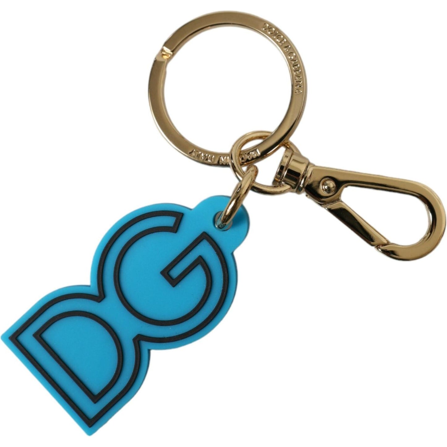 Dolce & Gabbana Elegant Blue & Gold Keychain Accessory Dolce & Gabbana