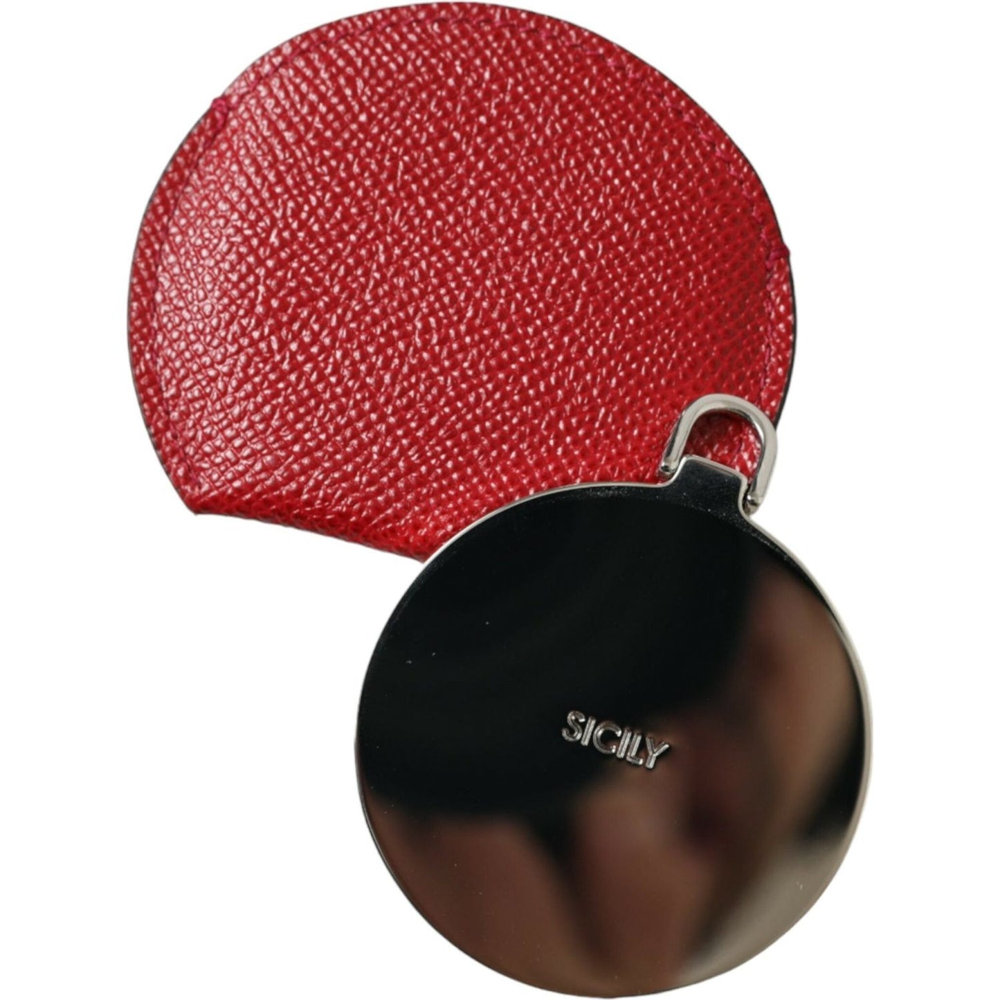 Dolce & Gabbana Elegant Red Leather Mirror Holder Dolce & Gabbana