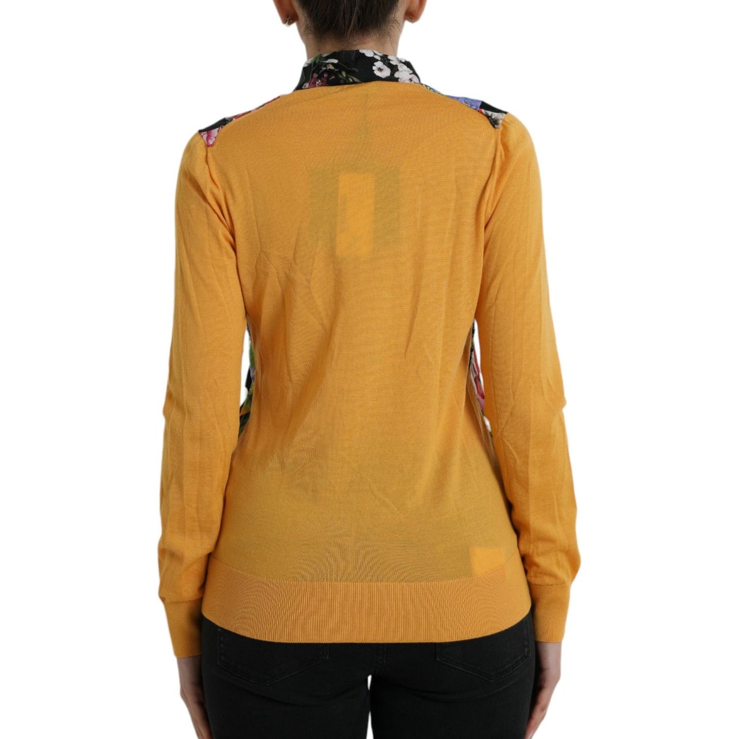 Dolce & Gabbana Multicolor Patchwork Cashmere Henley Sweater