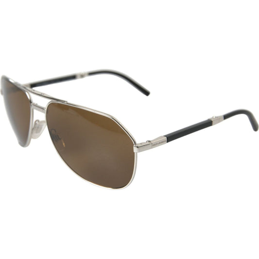 Dolce & Gabbana Sleek Silver Metal Sunglasses for Men Dolce & Gabbana