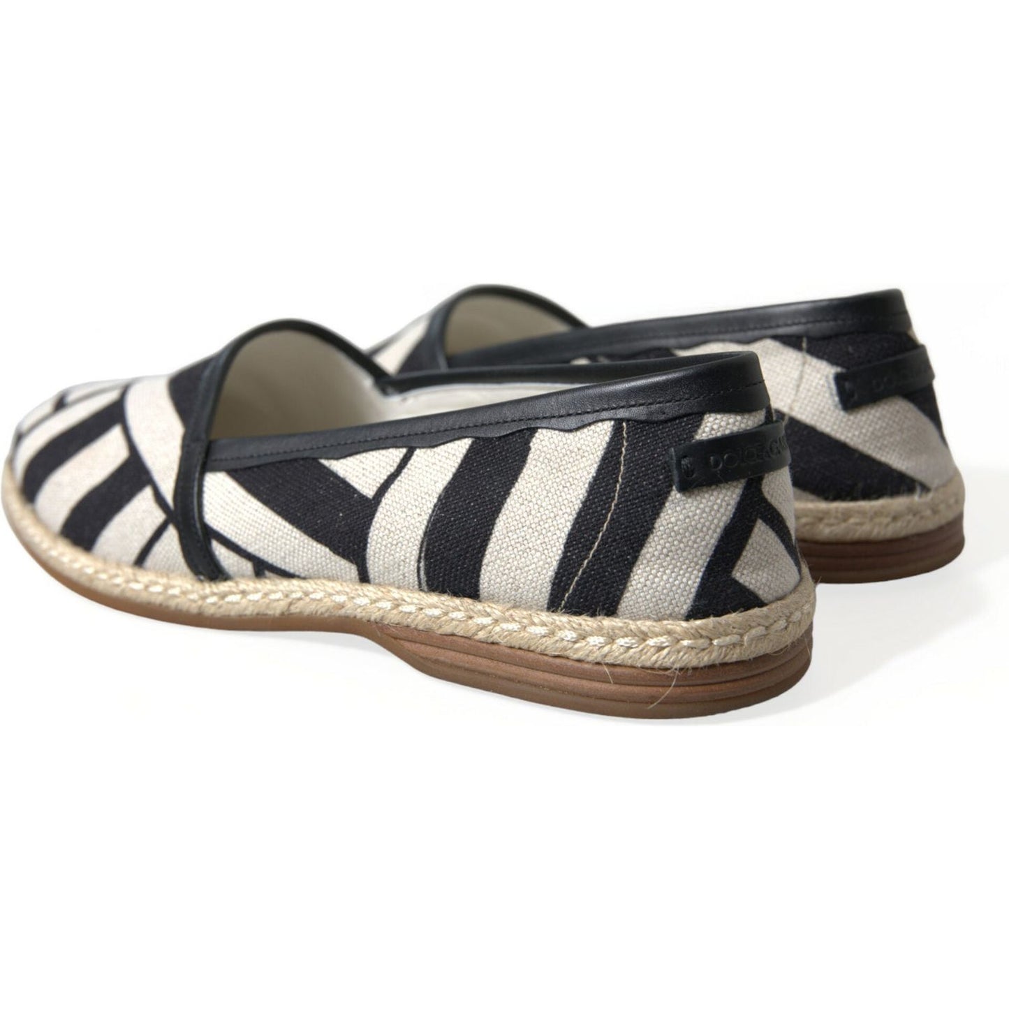 Dolce & Gabbana Chic Striped Luxury Leather Espadrilles Dolce & Gabbana