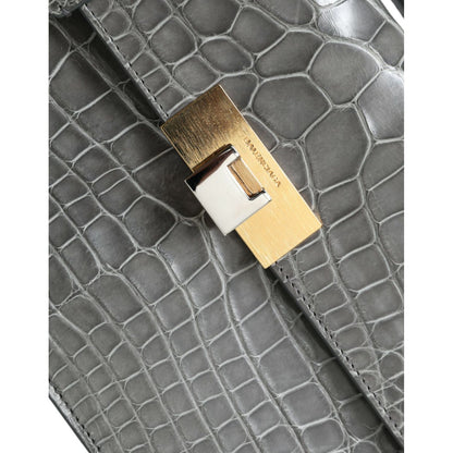 Balenciaga Gray Exotic Leather Medium Shoulder Hand Purse Bag Balenciaga