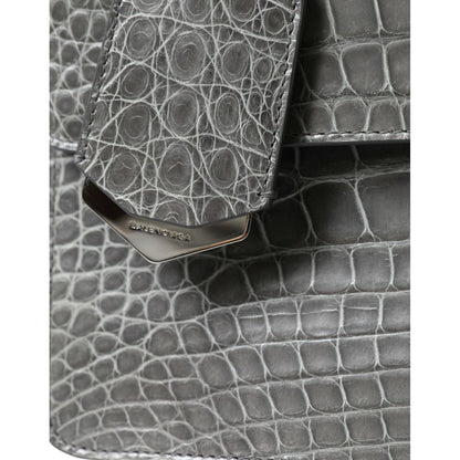Balenciaga Gray Exotic Leather Medium Shoulder Hand Purse Bag Balenciaga
