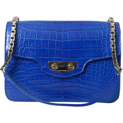 Balenciaga Blue Exotic Leather Neo Classic Small Shoulder Bag Balenciaga