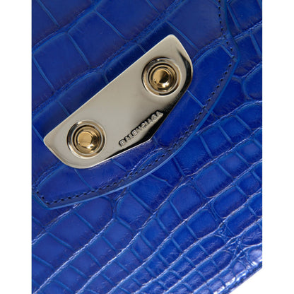 Balenciaga Blue Exotic Leather Neo Classic Small Shoulder Bag Balenciaga