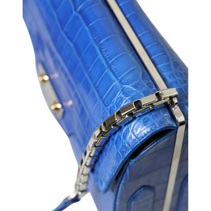 Balenciaga Blue Exotic Leather Neo Classic Small Shoulder Bag Balenciaga