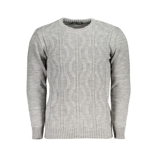 U.S. Grand Polo Gray Fabric Sweater U.S. Grand Polo