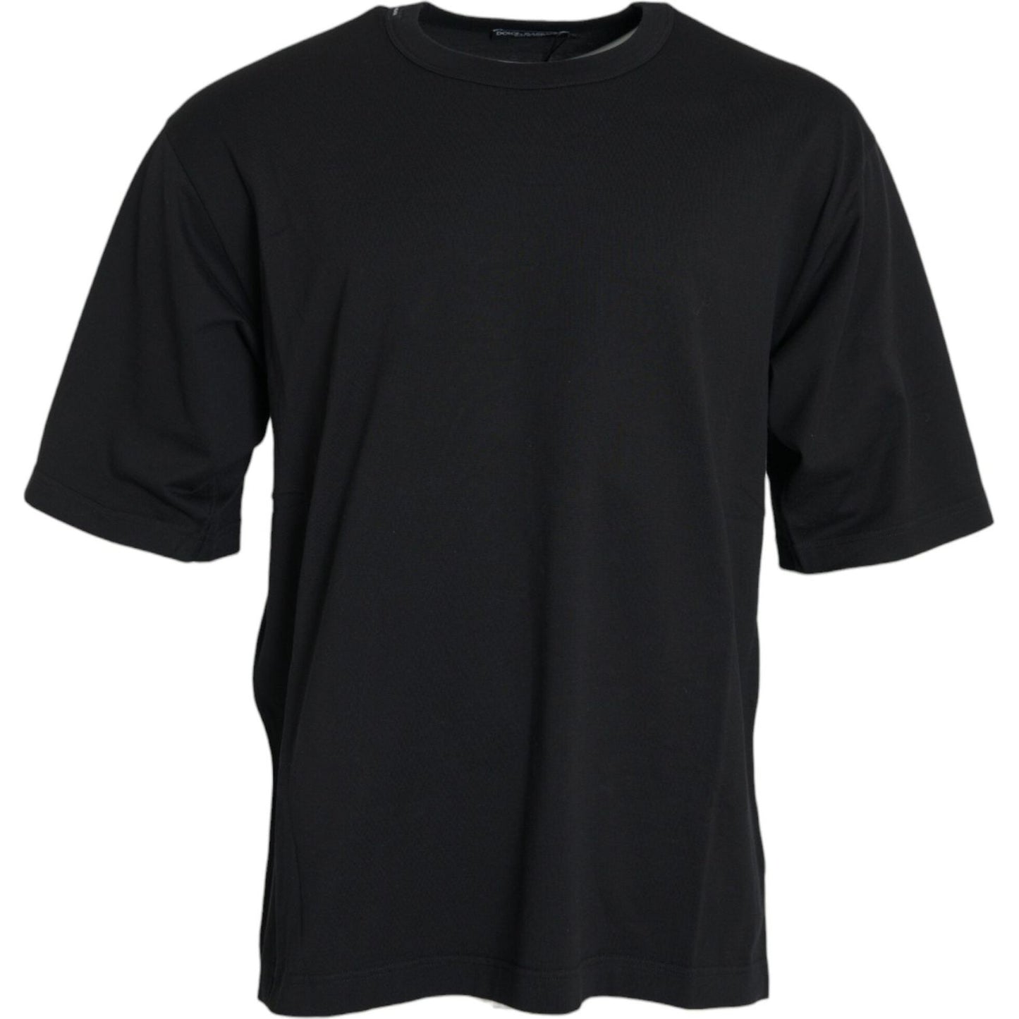 Dolce & Gabbana Black Logo Embossed Crew Neck Short Sleeves T-shirt Dolce & Gabbana