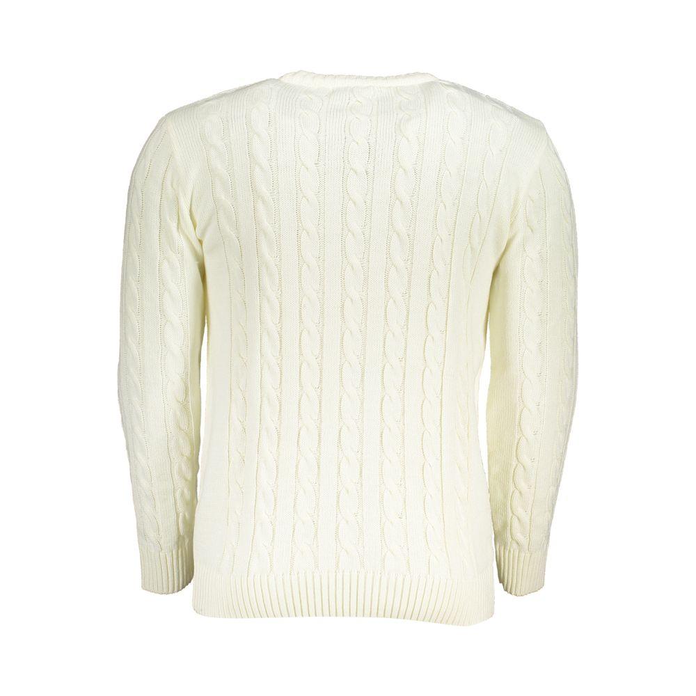 U.S. Grand Polo White Fabric Sweater U.S. Grand Polo