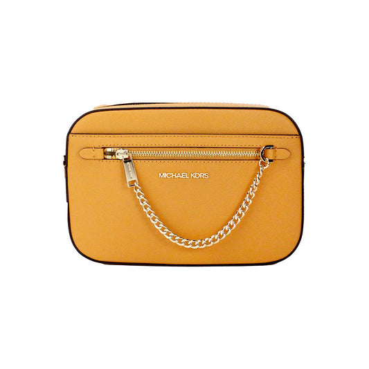 Michael Kors Jet Set East West Large Cider Leather Zip Chain Crossbody Bag Michael Kors