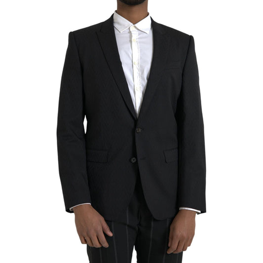 Dolce & Gabbana Black MARTINI Slim Fit Jacket Coat Blazer Dolce & Gabbana