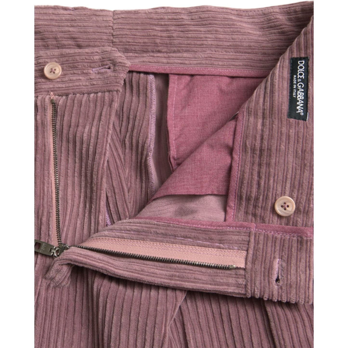 Dolce & Gabbana Purple Corduroy Cotton Stretch Skinny Pants Dolce & Gabbana