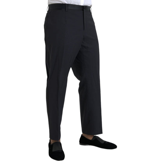 Dolce & Gabbana Blue Wool Men Skinny Dress Pants Dolce & Gabbana