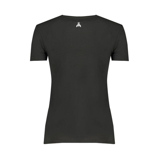 Patrizia Pepe Black Elastane Tops & T-Shirt Patrizia Pepe