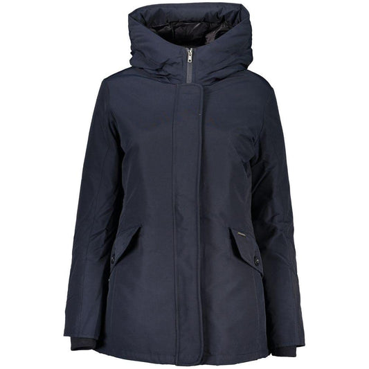 Woolrich Blue Cotton Jackets & Coat Woolrich