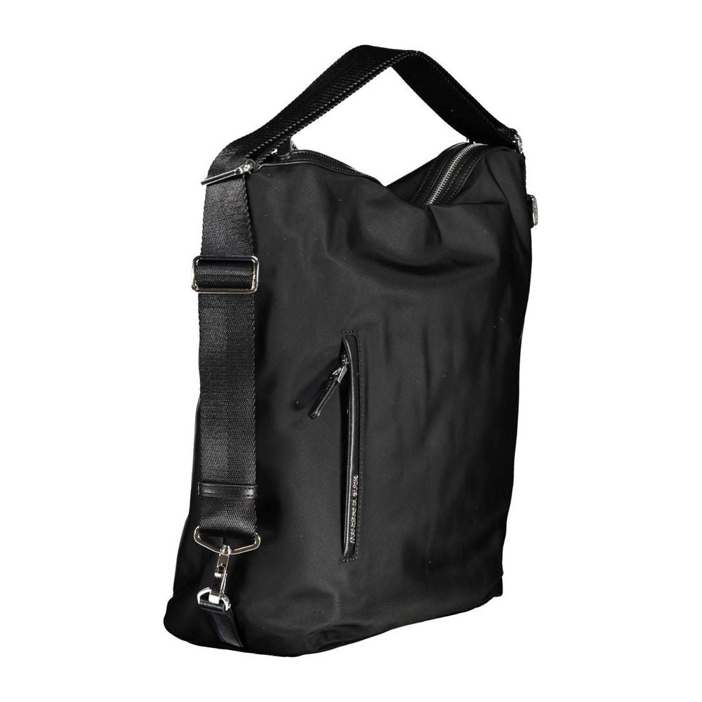 Front view with bag zipped and handles upright.