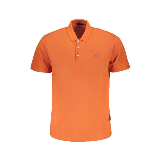 Napapijri Orange Cotton Polo Shirt Napapijri