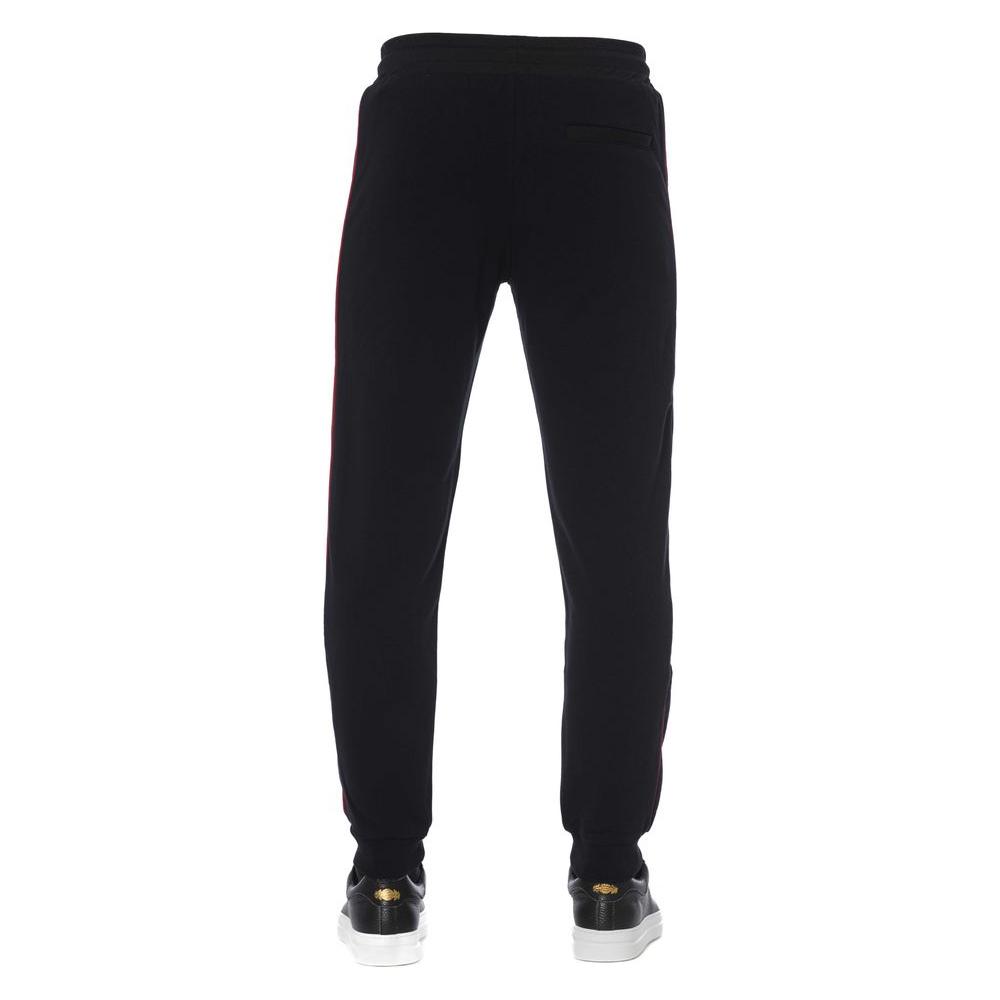 Trussardi Black Cotton Men Sports Pant Trussardi