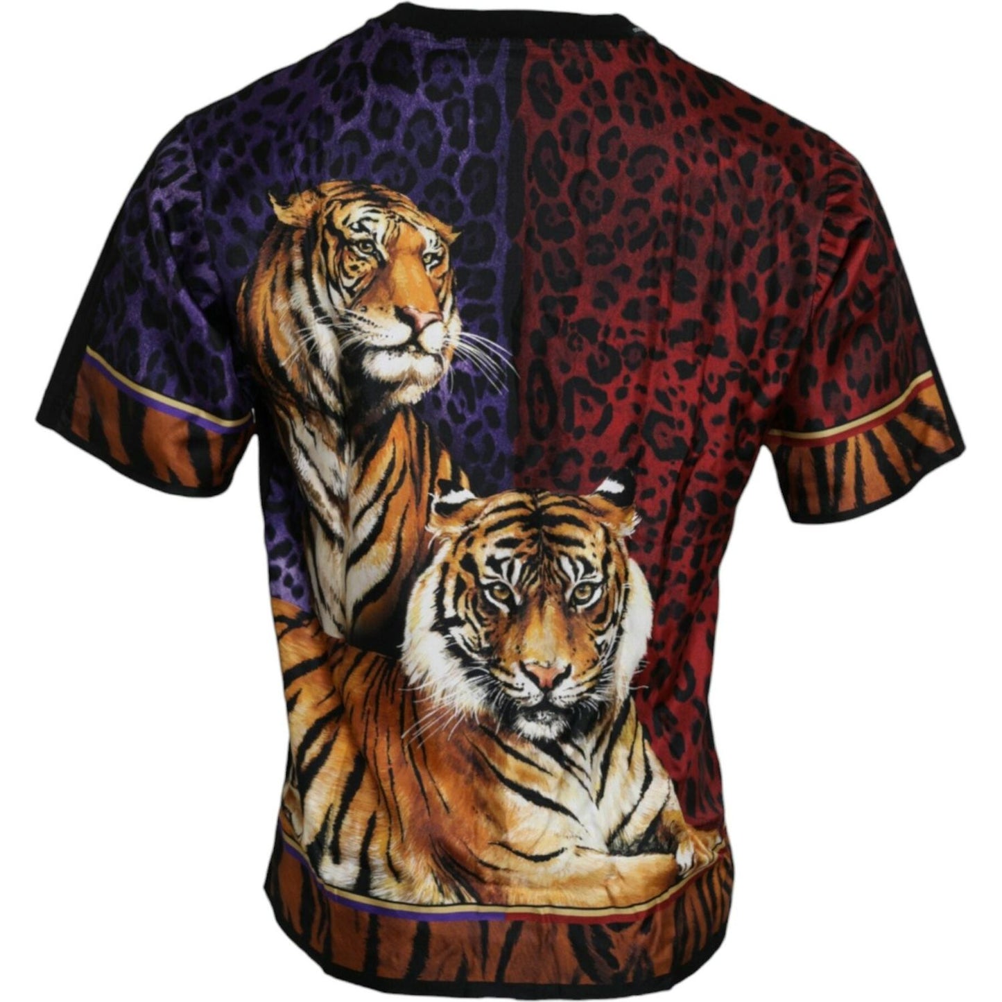 Dolce & Gabbana Multicolor Tiger Print Cotton Short Sleeves T-shirt Dolce & Gabbana