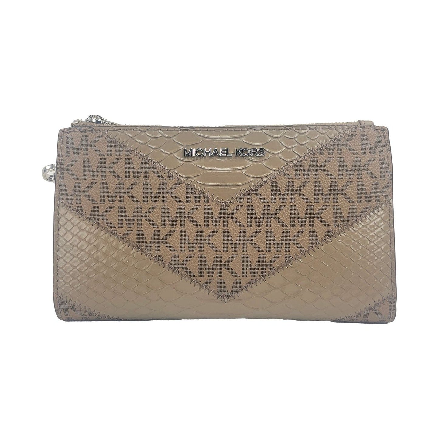 Michael Kors Jet Set Large Double Zip Python Dusk Wristlet Wallet Michael Kors