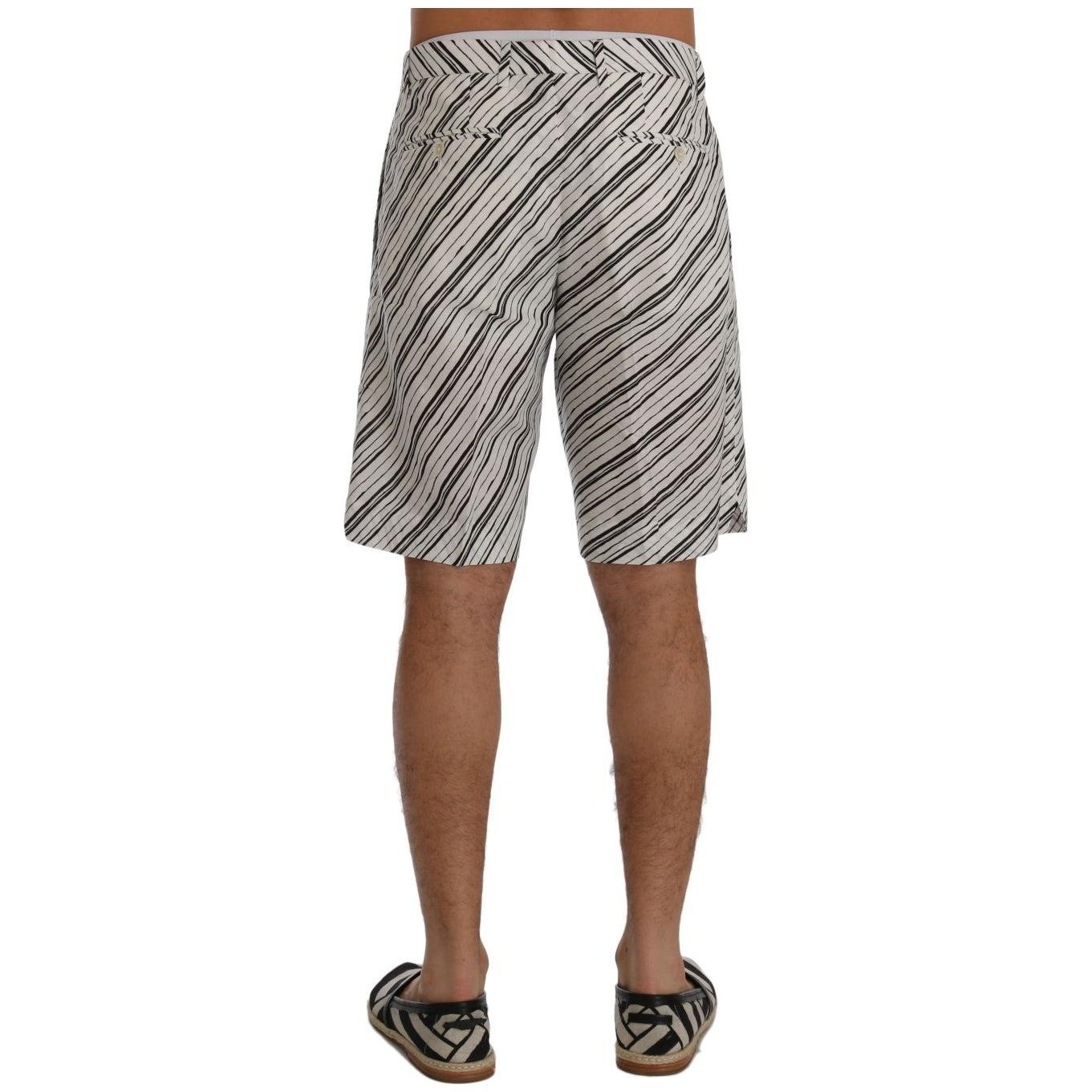 Dolce & Gabbana Elegant Striped Cotton-Linen Shorts Dolce & Gabbana