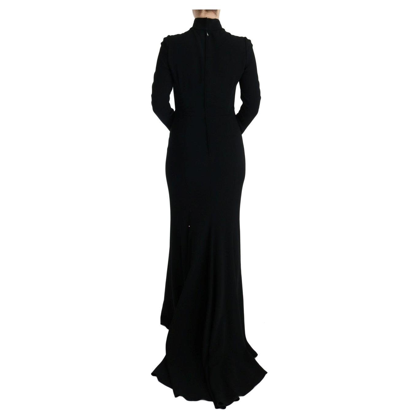 Dolce & Gabbana Elegant Full Length Sheath Gown in Black Dolce & Gabbana