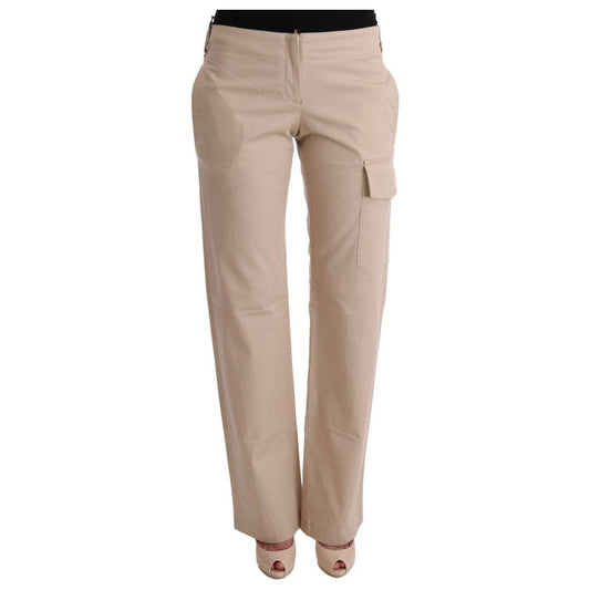 Ermanno Scervino Chic Beige Cropped Pants - Regular Fit Elegance Jeans & Pants Ermanno Scervino