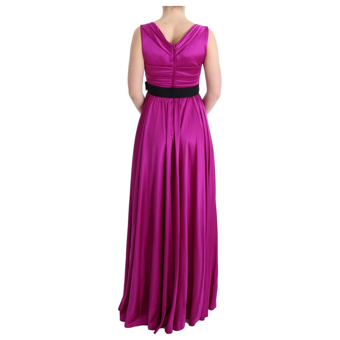 Dolce & Gabbana Elegant Pink Silk Gown Dress Dolce & Gabbana