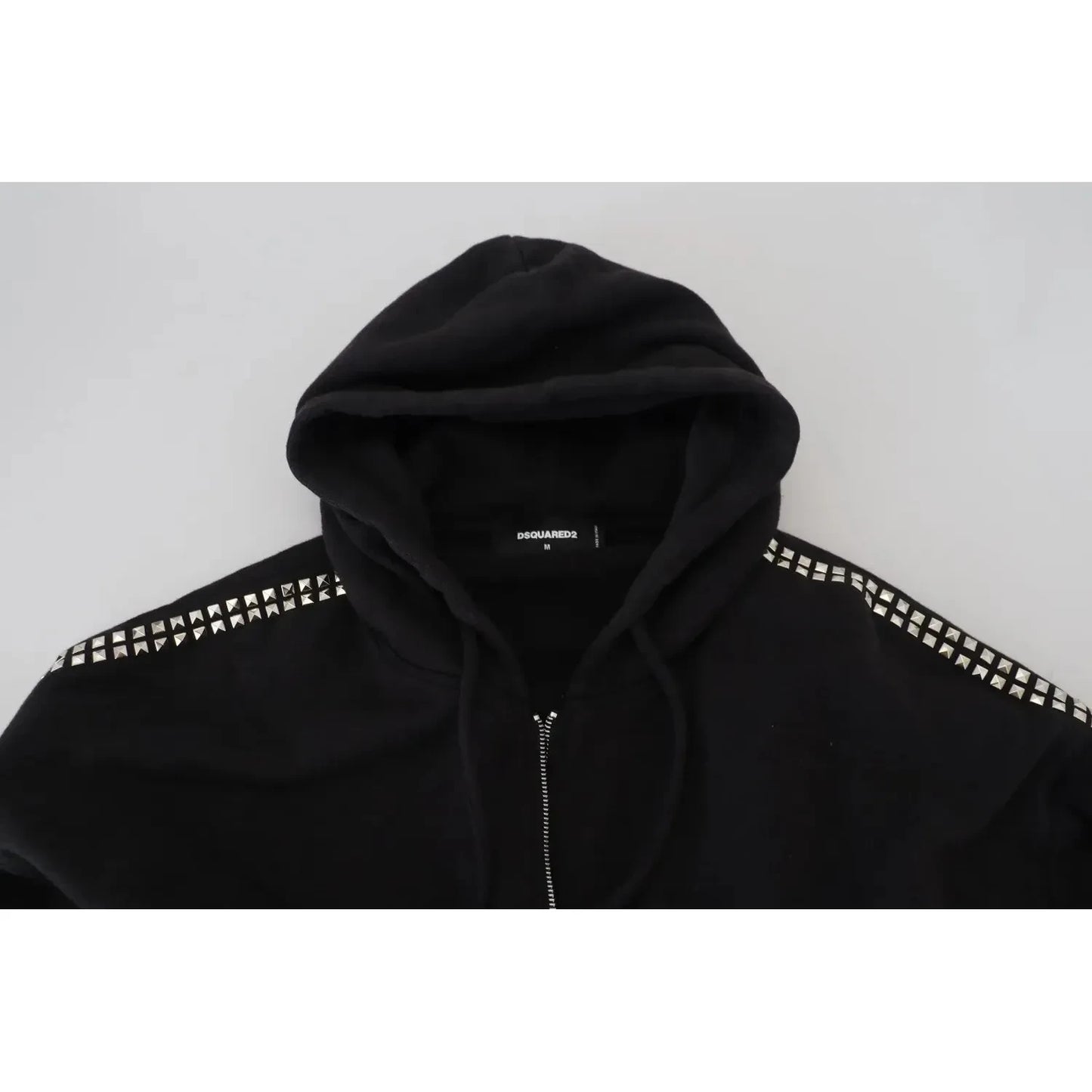 Dsquared² Black Embellished Full Zip Hooded Sweater Dsquared²