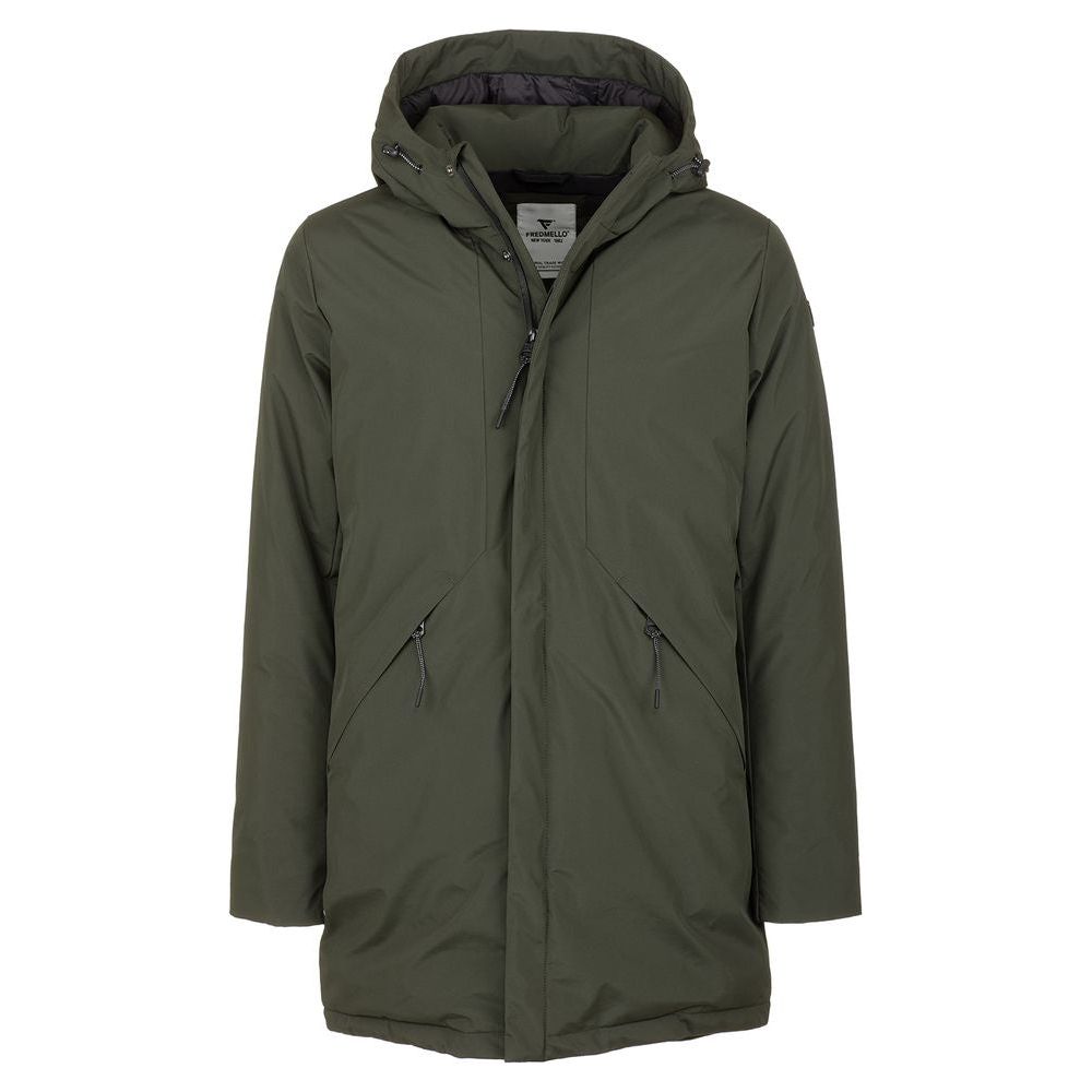 Fred Mello Chic Green Technical Fabric Jacket Fred Mello