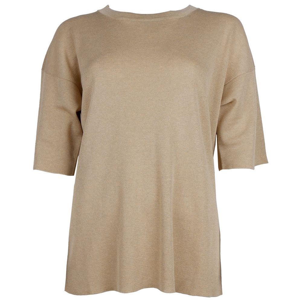 Alpha Studio Beige Viscose Sweater Alpha Studio