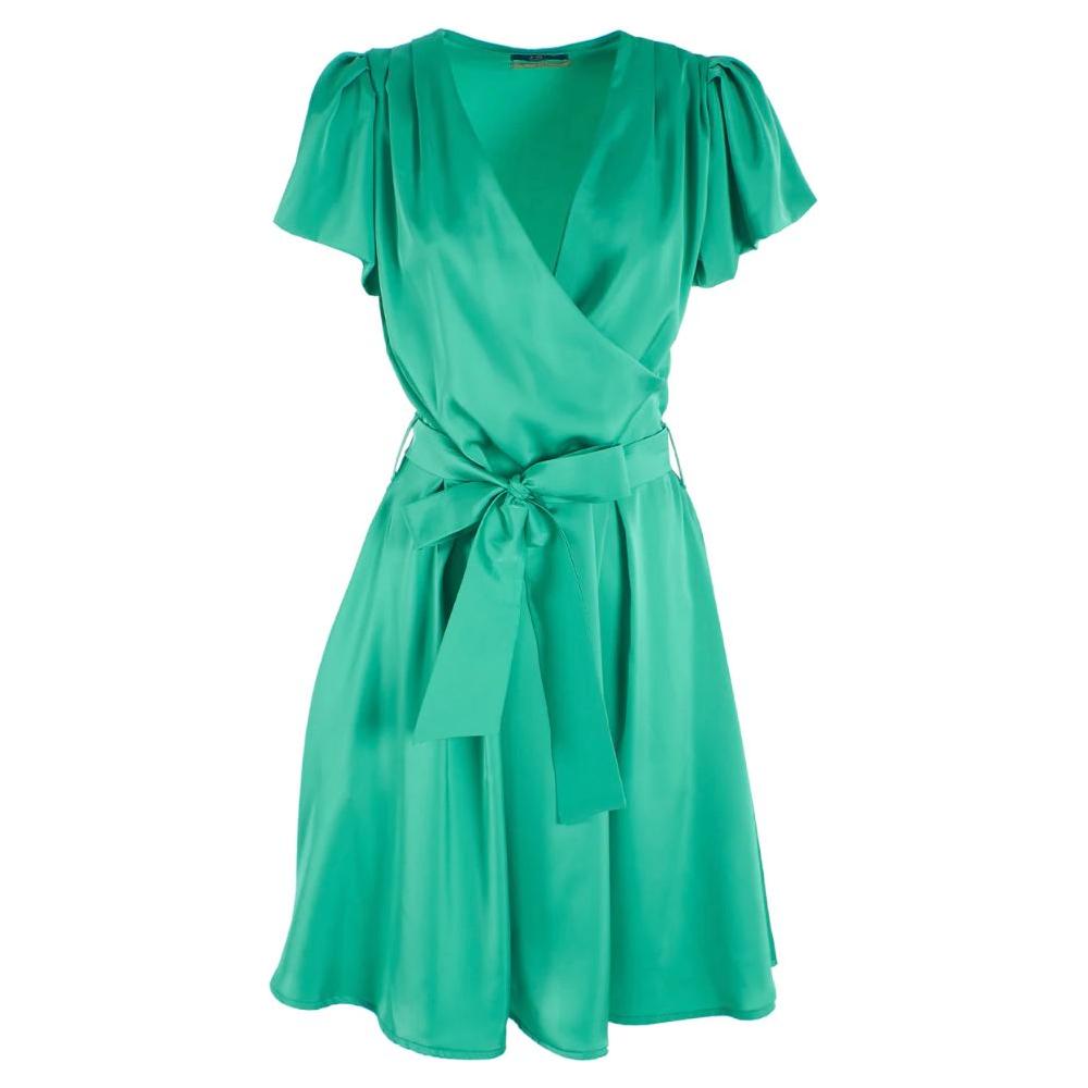 Yes Zee Emerald Elegance Belted Midi Dress Yes Zee