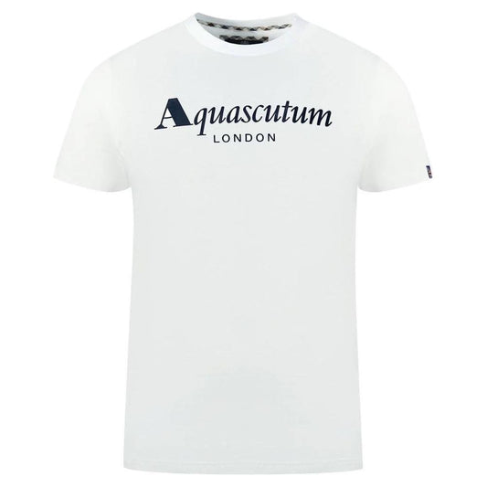 Aquascutum White Cotton Men T-Shirt Aquascutum