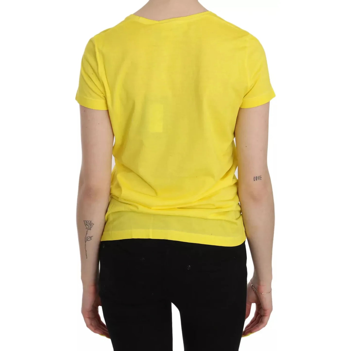 Dsquared² Yellow Round Neck Short Sleeve Shirt Top Blouse Dsquared²