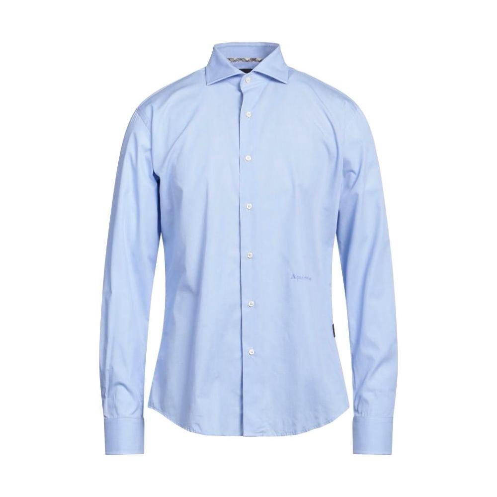 Aquascutum Elegant Cotton Shirt with Iconic Embroidery Aquascutum