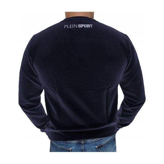 Plein Sport Blue Cotton Men's Sweater Plein Sport