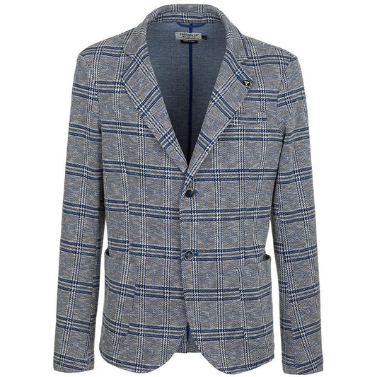 Fred Mello Chic Cotton Blend Checked Jacket Fred Mello