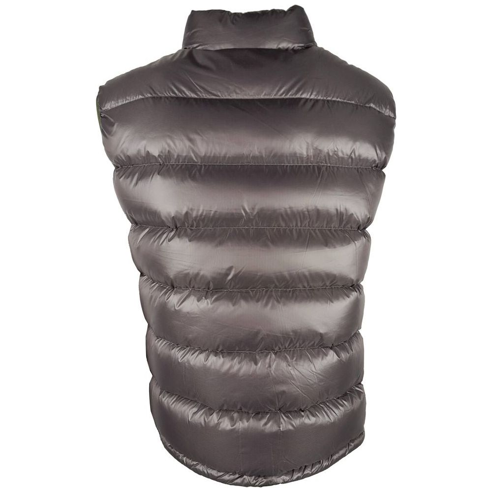 Centogrammi Chic Reversible Green & Grey Duck Down Vest Centogrammi