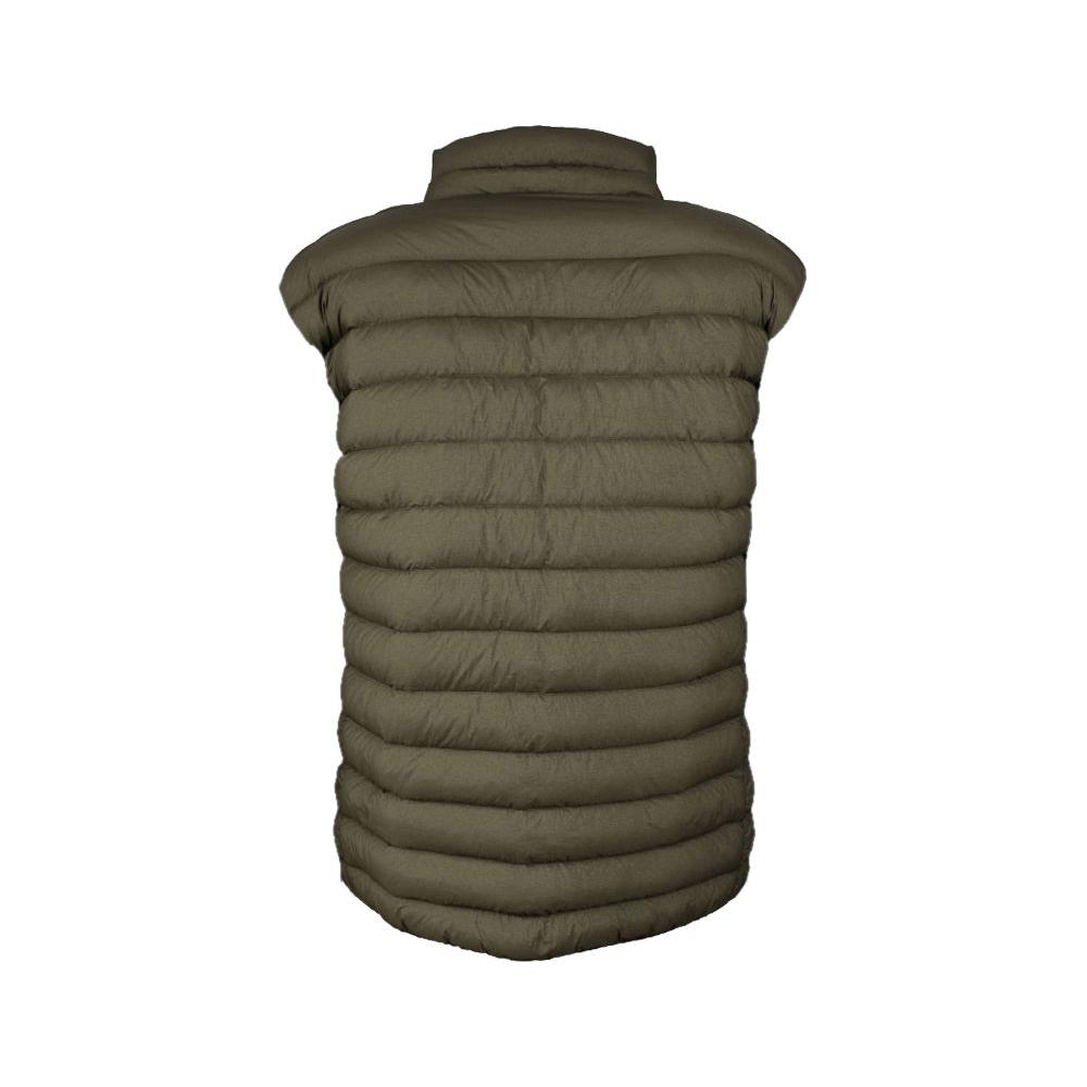 Centogrammi Chic Duck Down Padded Nylon Vest in Green Centogrammi