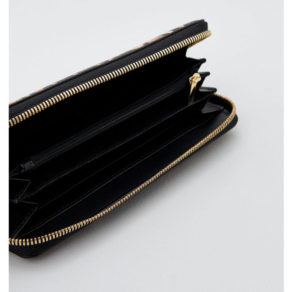 Plein Sport Sleek Designer Zipper Wallet with Gold Accents Plein Sport