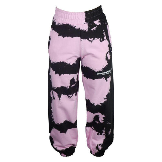 Comme Des Fuckdown Chic Pink Print Cotton Track Pants Comme Des Fuckdown